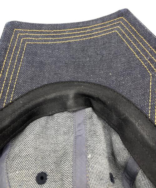 kijima takayuki（キジマタカユキ）kijima takayuki (キジマタカユキ) RECYCLED DENIM PENTAGON VISOR 6PANEL CAP インディゴの古着・服飾アイテム