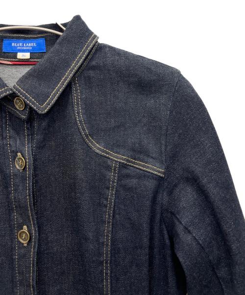 BLUE LABEL CRESTBRIDGE（ブルーレーベルクレストブリッジ）BLUE LABEL CRESTBRIDGE (ブルーレーベルクレストブリッジ) デニムワンピース ウエストベルト ブルー サイズ:36の古着・服飾アイテム