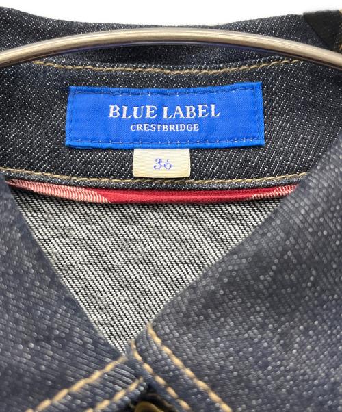BLUE LABEL CRESTBRIDGE（ブルーレーベルクレストブリッジ）BLUE LABEL CRESTBRIDGE (ブルーレーベルクレストブリッジ) デニムワンピース ウエストベルト ブルー サイズ:36の古着・服飾アイテム