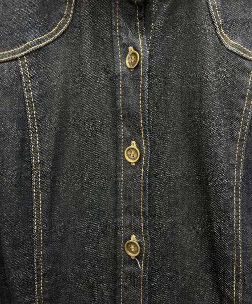 BLUE LABEL CRESTBRIDGE（ブルーレーベルクレストブリッジ）BLUE LABEL CRESTBRIDGE (ブルーレーベルクレストブリッジ) デニムワンピース ウエストベルト ブルー サイズ:36の古着・服飾アイテム