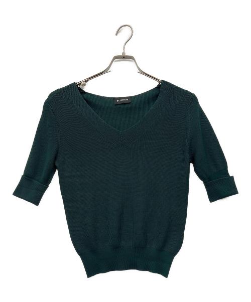 BLENHEIM（ブレンヘイム）BLENHEIM (ブレンヘイム) 薄手ニット グリーン サイズ:Sの古着・服飾アイテム
