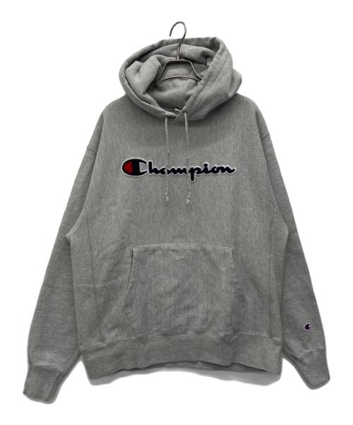 Champion REVERSE WEAVE（チャンピオン リバース ウィーブ）Champion REVERSE WEAVE (チャンピオン リバース ウィーブ) プルオーバーパーカー グレー サイズ:Lの古着・服飾アイテム