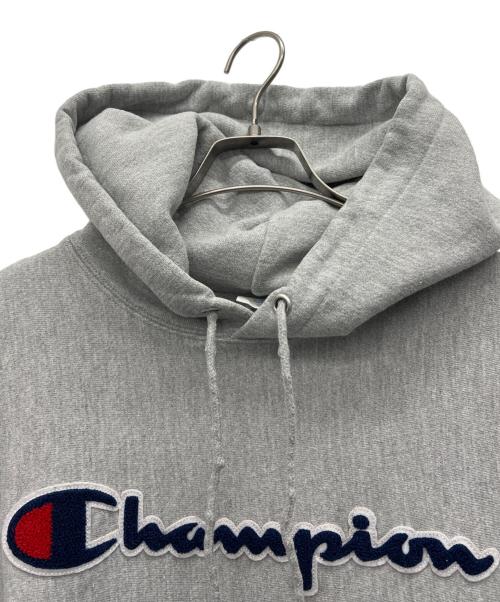 Champion REVERSE WEAVE（チャンピオン リバース ウィーブ）Champion REVERSE WEAVE (チャンピオン リバース ウィーブ) プルオーバーパーカー グレー サイズ:Lの古着・服飾アイテム