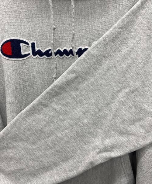 Champion REVERSE WEAVE（チャンピオン リバース ウィーブ）Champion REVERSE WEAVE (チャンピオン リバース ウィーブ) プルオーバーパーカー グレー サイズ:Lの古着・服飾アイテム