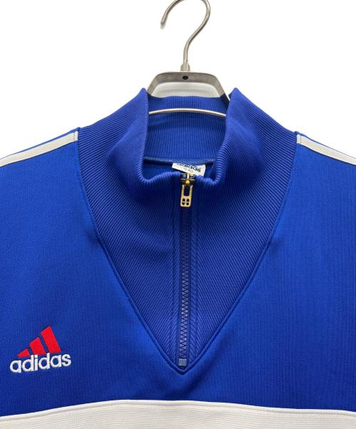 adidas（アディダス）adidas (アディダス) ハーフジップトラックジャケット ブルー サイズ:0X0の古着・服飾アイテム