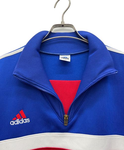 adidas（アディダス）adidas (アディダス) ハーフジップトラックジャケット ブルー サイズ:0X0の古着・服飾アイテム