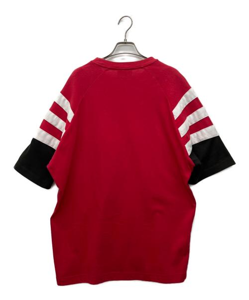 adidas（アディダス）adidas (アディダス) 半袖カットソー レッド サイズ:US Lの古着・服飾アイテム