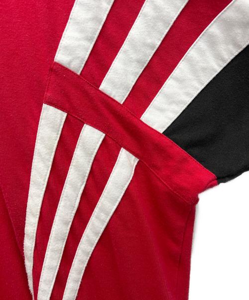 adidas（アディダス）adidas (アディダス) 半袖カットソー レッド サイズ:US Lの古着・服飾アイテム