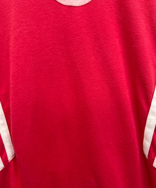 adidas（アディダス）adidas (アディダス) 半袖カットソー レッド サイズ:US Lの古着・服飾アイテム