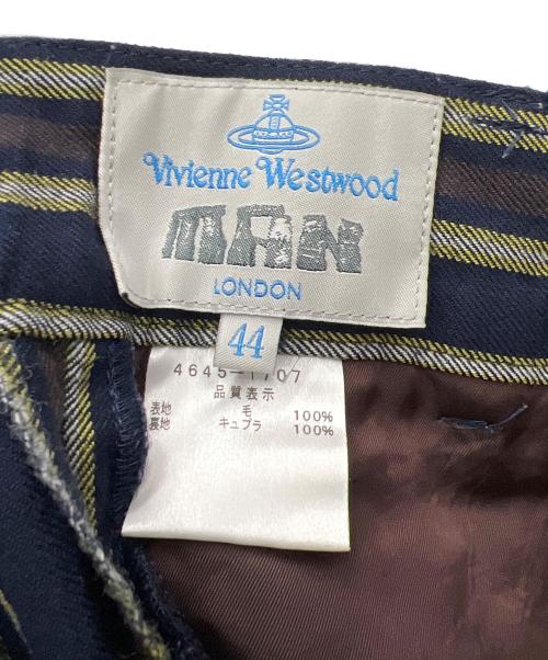 Vivienne Westwood（ヴィヴィアンウエストウッド）Vivienne Westwood (ヴィヴィアンウエストウッド) パンツ ネイビー×ブラウン サイズ:44の古着・服飾アイテム