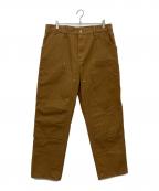 Carhartt WIPカーハート ワーク イン プログレス）の古着「ダブルニーパンツ」｜ブラウン