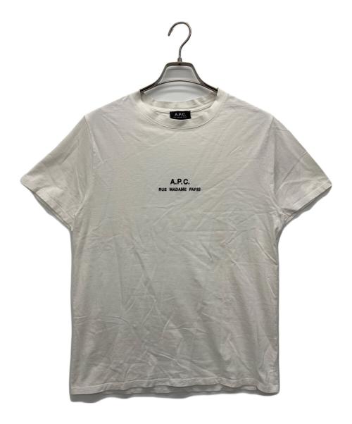 A.P.C.（アーペーセー）A.P.C. (アーペーセー) 半袖カットソー ホワイト サイズ:Lの古着・服飾アイテム