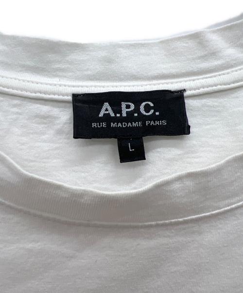 A.P.C.（アーペーセー）A.P.C. (アーペーセー) 半袖カットソー ホワイト サイズ:Lの古着・服飾アイテム