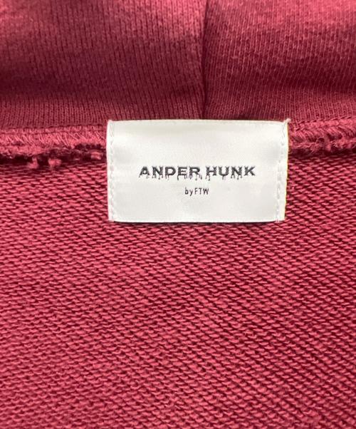 ANDER HUNK（アンダーハンク）ANDER HUNK (アンダーハンク) ジップパーカー レッド サイズ:Lの古着・服飾アイテム