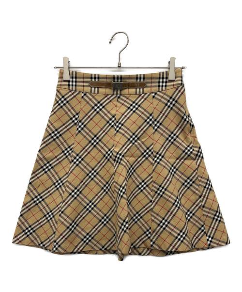 BURBERRY BLUE LABEL（バーバリー ブルー レーベル）BURBERRY BLUE LABEL (バーバリー ブルー レーベル) ノバチェックスカート ベージュ サイズ:36の古着・服飾アイテム