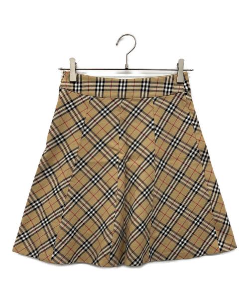 BURBERRY BLUE LABEL（バーバリー ブルー レーベル）BURBERRY BLUE LABEL (バーバリー ブルー レーベル) ノバチェックスカート ベージュ サイズ:36の古着・服飾アイテム