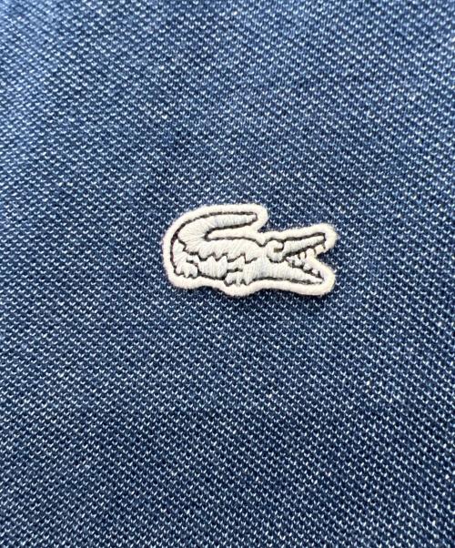 LACOSTE（ラコステ）LACOSTE (ラコステ) インディゴスキッパーネックポロシャツ ブルー サイズ:34の古着・服飾アイテム