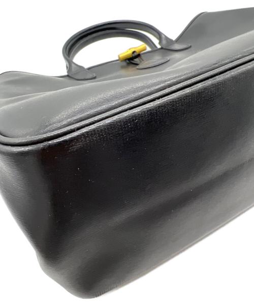 LONGCHAMP（ロンシャン）LONGCHAMP (ロンシャン) レザートートバッグ ブラックの古着・服飾アイテム