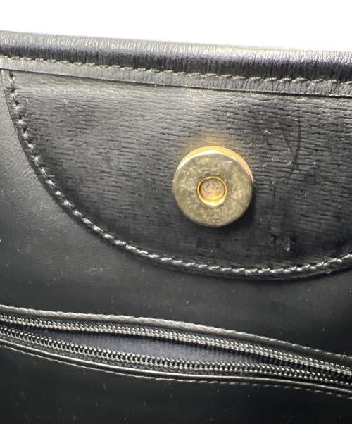 LONGCHAMP（ロンシャン）LONGCHAMP (ロンシャン) レザートートバッグ ブラックの古着・服飾アイテム