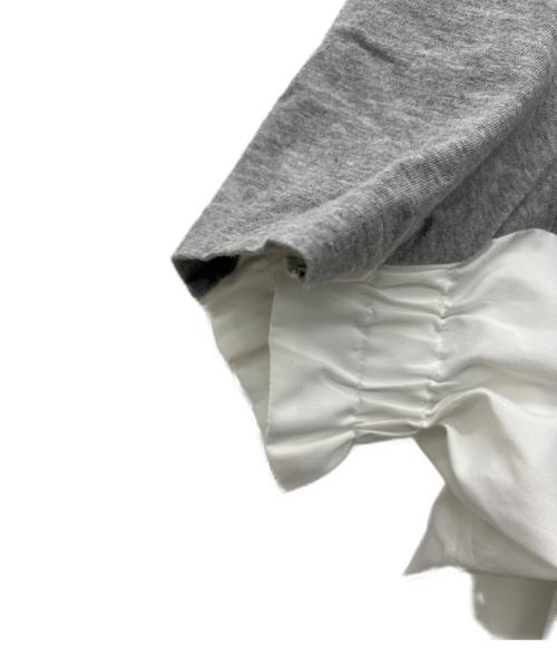 sacai（サカイ）sacai (サカイ) 半袖ブラウス グレー×ホワイト サイズ:1の古着・服飾アイテム