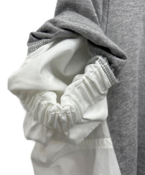 sacai（サカイ）sacai (サカイ) 半袖ブラウス グレー×ホワイト サイズ:1の古着・服飾アイテム