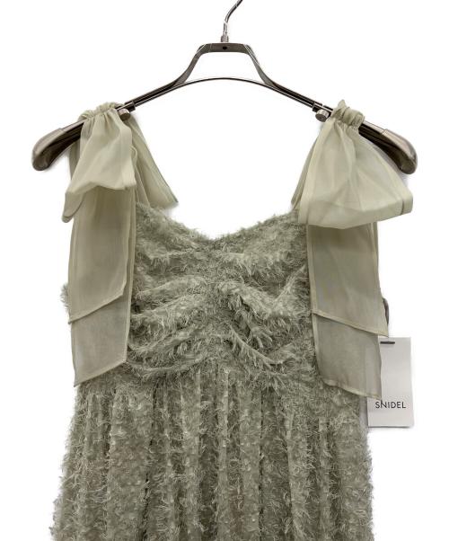 Snidel（スナイデル）Snidel (スナイデル) リボンティアードワンピース 黄緑 サイズ:1の古着・服飾アイテム
