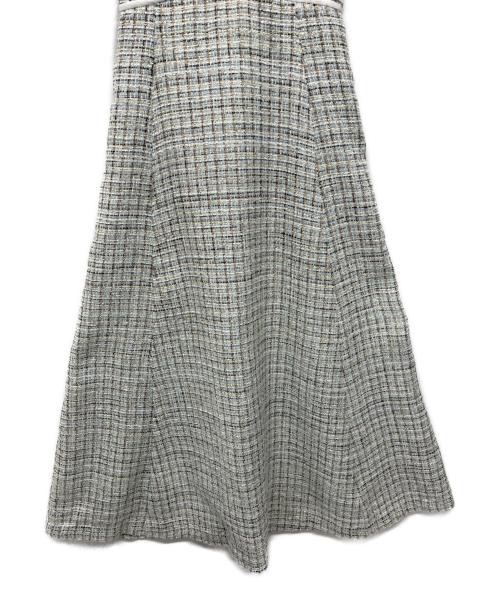 DazzliN（ダズリン）DazzliN (ダズリン) マルチボタンパイピングツイードワンピース スカイブルー サイズ:Mの古着・服飾アイテム