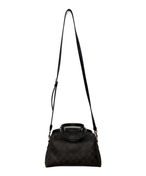 COACH（コーチ）COACH (コーチ) ミニ リリー キャリーオール ブラウン×ブラックの古着・服飾アイテム