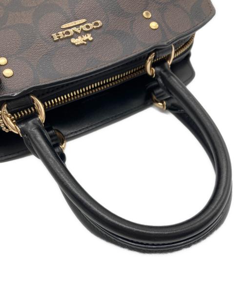 COACH（コーチ）COACH (コーチ) ミニ リリー キャリーオール ブラウン×ブラックの古着・服飾アイテム
