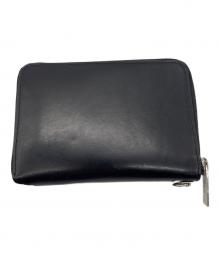 Yohji Yamamoto pour homme（ヨウジヤマモト プールオム）の古着「2つ折り財布 COW LEATHER FASTENER WALLET S」｜ブラック