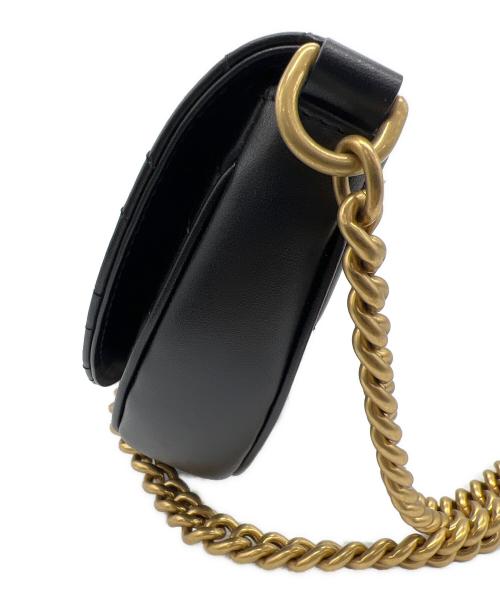 GUCCI（グッチ）GUCCI (グッチ) チェーンショルダーバッグ GGマーモント ブラックの古着・服飾アイテム