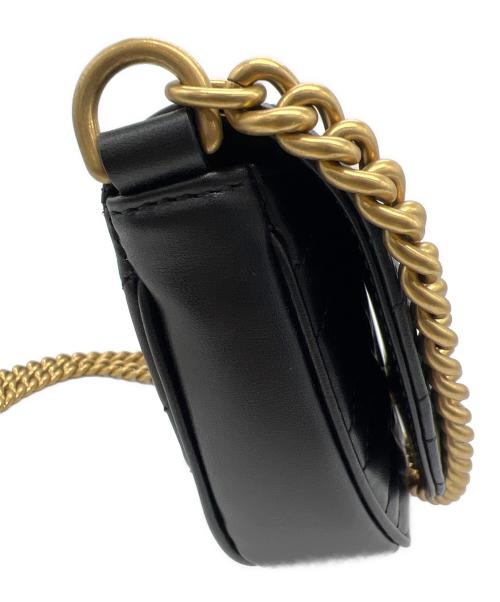 GUCCI（グッチ）GUCCI (グッチ) チェーンショルダーバッグ GGマーモント ブラックの古着・服飾アイテム