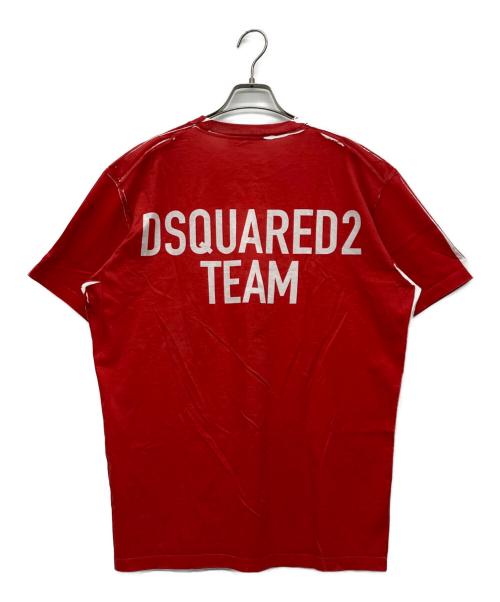 DSQUARED2（ディースクエアード）DSQUARED2 (ディースクエアード) Tシャツ レッド サイズ:XLの古着・服飾アイテム