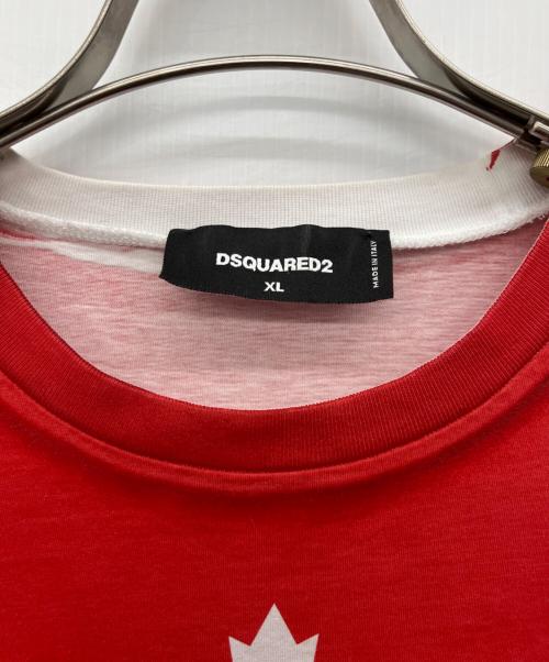 DSQUARED2（ディースクエアード）DSQUARED2 (ディースクエアード) Tシャツ レッド サイズ:XLの古着・服飾アイテム
