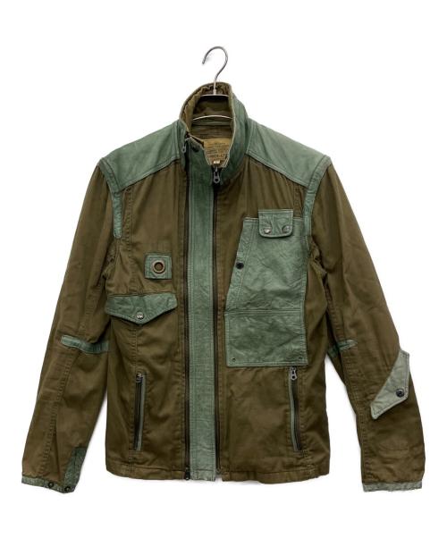 AVIREX（アヴィレックス）AVIREX (アヴィレックス) A-11カスタムジャケット カーキ×ブラウン サイズ:Lの古着・服飾アイテム