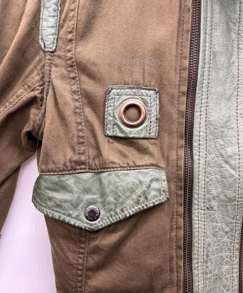 AVIREX（アヴィレックス）AVIREX (アヴィレックス) A-11カスタムジャケット カーキ×ブラウン サイズ:Lの古着・服飾アイテム