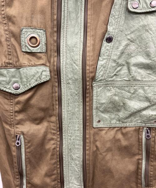 AVIREX（アヴィレックス）AVIREX (アヴィレックス) A-11カスタムジャケット カーキ×ブラウン サイズ:Lの古着・服飾アイテム
