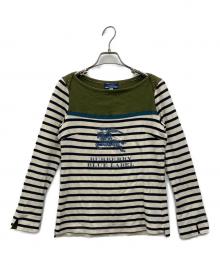 BURBERRY BLUE LABEL（バーバリー ブルー レーベル）の古着「長袖カットソー」｜オリーブ×ベージュ