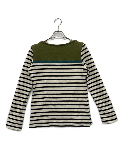 BURBERRY BLUE LABEL（バーバリー ブルー レーベル）BURBERRY BLUE LABEL (バーバリー ブルー レーベル) 長袖カットソー オリーブ×ベージュ サイズ:38の古着・服飾アイテム