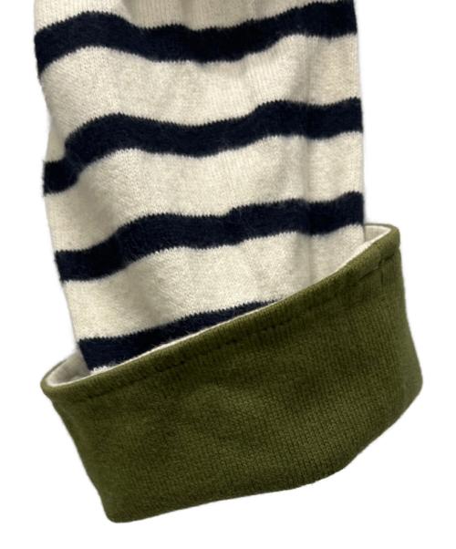 BURBERRY BLUE LABEL（バーバリー ブルー レーベル）BURBERRY BLUE LABEL (バーバリー ブルー レーベル) 長袖カットソー オリーブ×ベージュ サイズ:38の古着・服飾アイテム