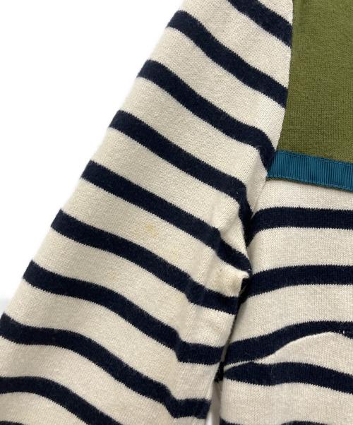 BURBERRY BLUE LABEL（バーバリー ブルー レーベル）BURBERRY BLUE LABEL (バーバリー ブルー レーベル) 長袖カットソー オリーブ×ベージュ サイズ:38の古着・服飾アイテム