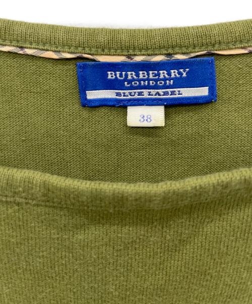 BURBERRY BLUE LABEL（バーバリー ブルー レーベル）BURBERRY BLUE LABEL (バーバリー ブルー レーベル) 長袖カットソー オリーブ×ベージュ サイズ:38の古着・服飾アイテム
