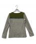 BURBERRY BLUE LABEL (バーバリー ブルー レーベル) 長袖カットソー オリーブ×ベージュ サイズ:38：5000円