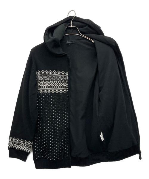 BURBERRY LONDON（バーバリーロンドン）BURBERRY LONDON (バーバリーロンドン) ニット生地ジップフーディ ブラック サイズ:Lの古着・服飾アイテム