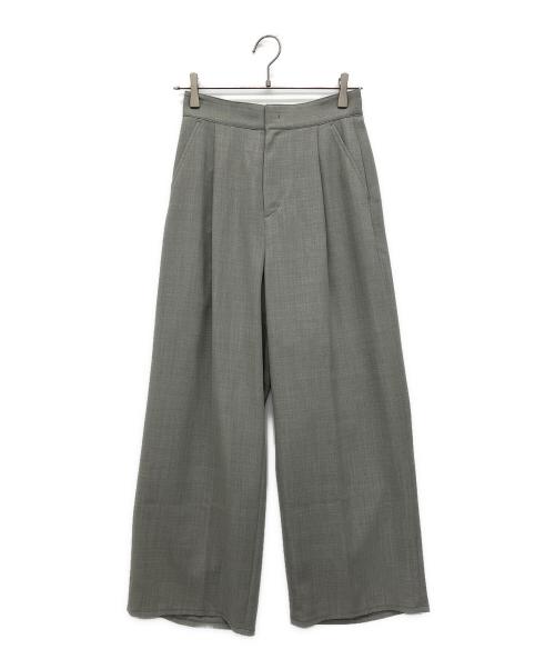 SOEJU（ソージュ）SOEJU (ソージュ) リネンライクタックワイドパンツ グレー サイズ:Mの古着・服飾アイテム