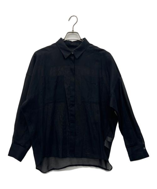 SOEJU（ソージュ）SOEJU (ソージュ) オーガニックコットンシアーシャツ ブラック サイズ:Mの古着・服飾アイテム