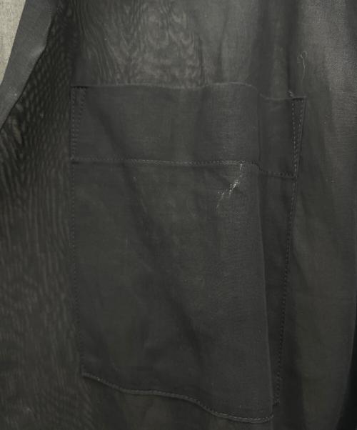 SOEJU（ソージュ）SOEJU (ソージュ) オーガニックコットンシアーシャツ ブラック サイズ:Mの古着・服飾アイテム