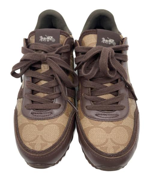 COACH（コーチ）COACH (コーチ) ローカットスニーカー ブラウン サイズ:24の古着・服飾アイテム