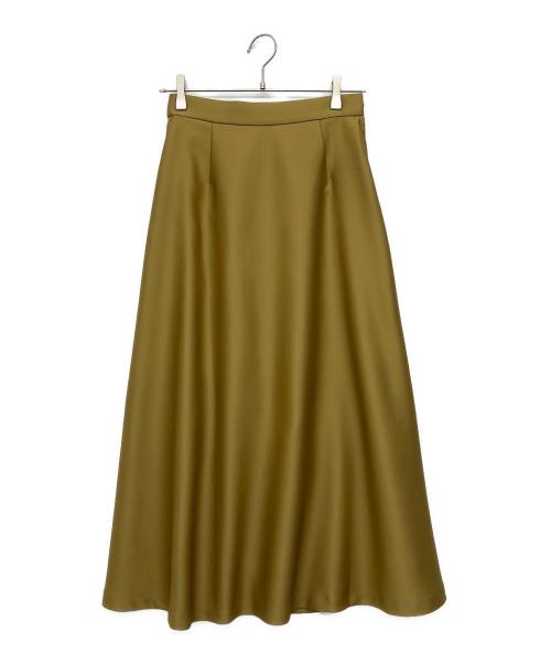 lusteek（ラスティーク）lusteek (ラスティーク) サテンフレアスカート ブラウン サイズ:38の古着・服飾アイテム