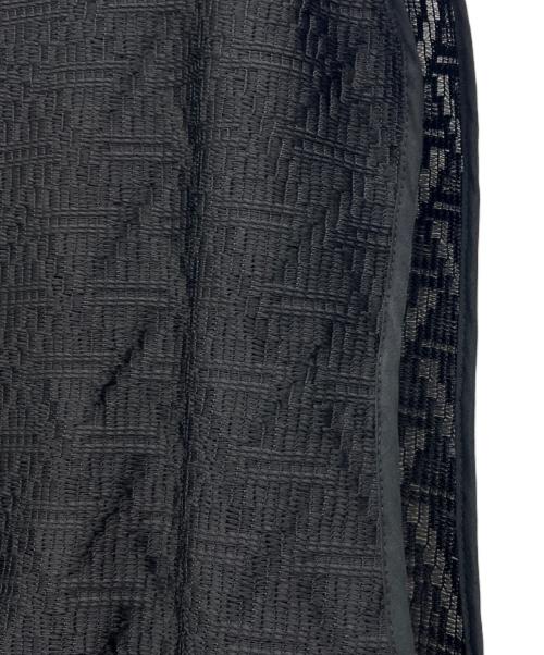 Cen.（セン）Cen. (セン) ギャザー レースチュニックブラウス ブラック サイズ:FREEの古着・服飾アイテム